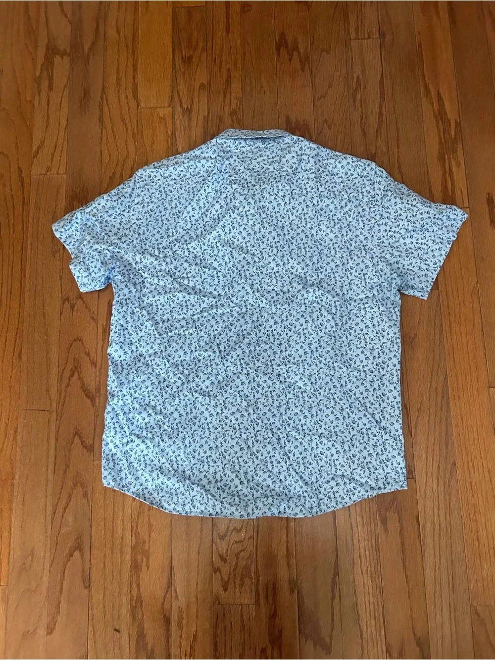 Untuckit Blue Floral Short Sleeve Button Down Shirt XL